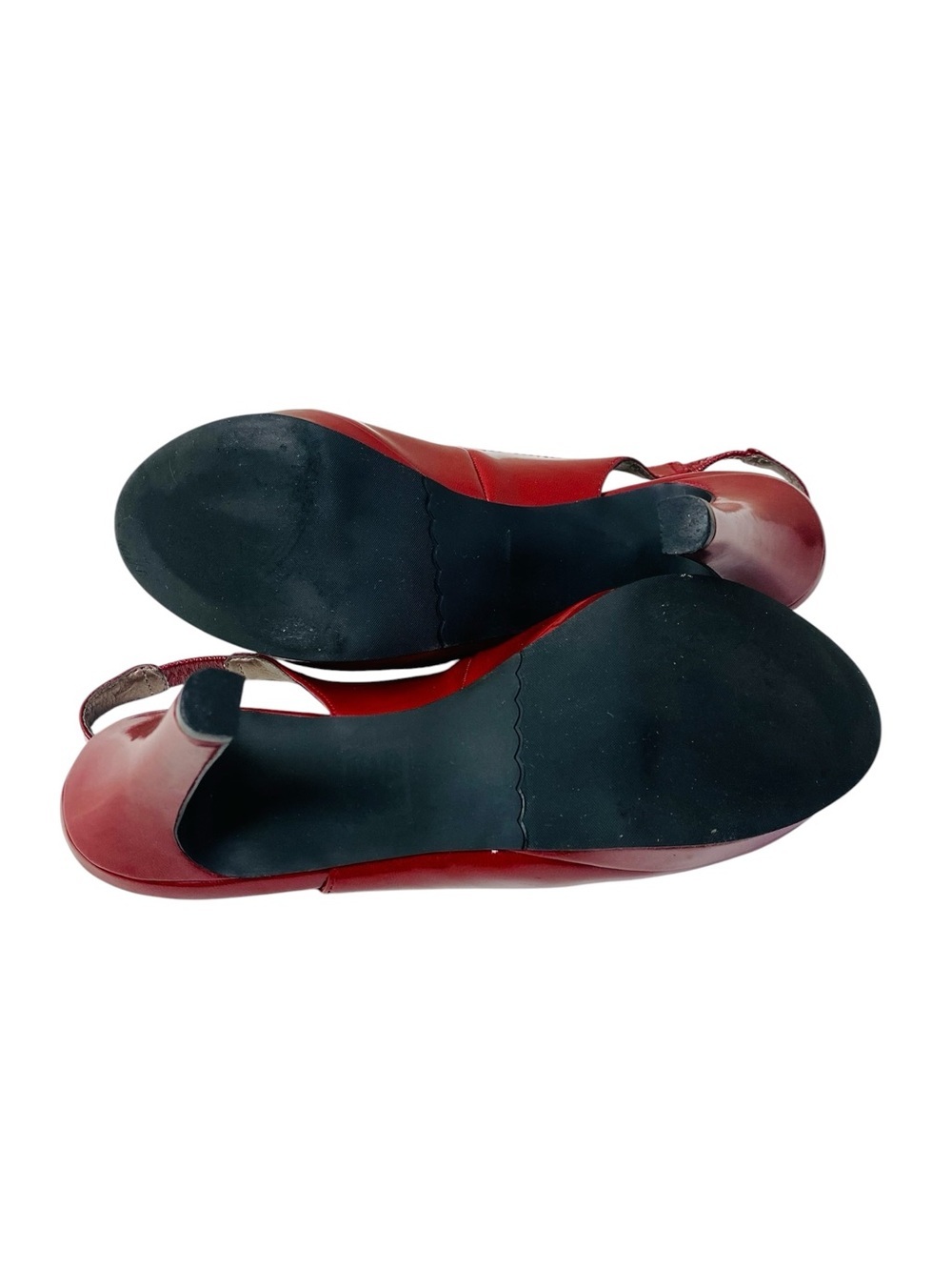 Moda Karah Red Patent Leather Slingback Pumps Size 9 - Picture 5 of 6